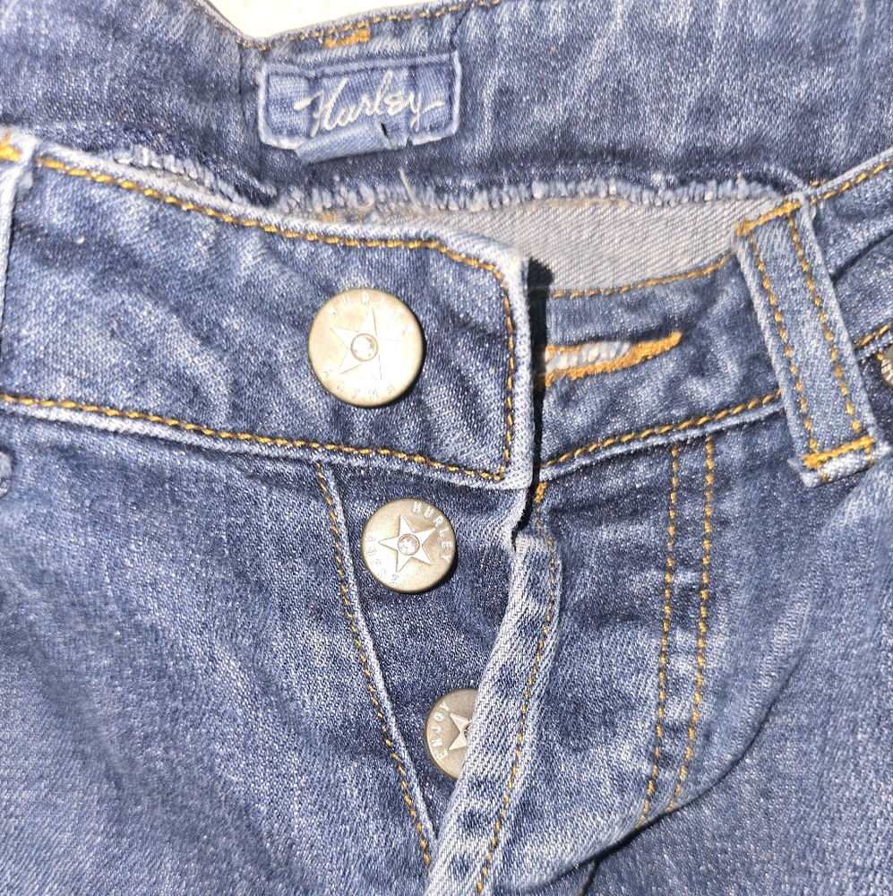 Hurley High Rise Blue Jeans with Vintage Wash